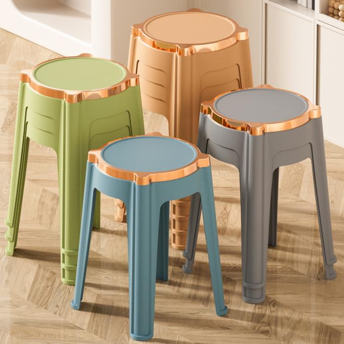 金邊皮紋凳(大號)