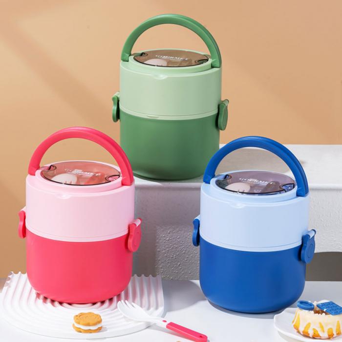 圓形分格飯盒(矮)1200ml